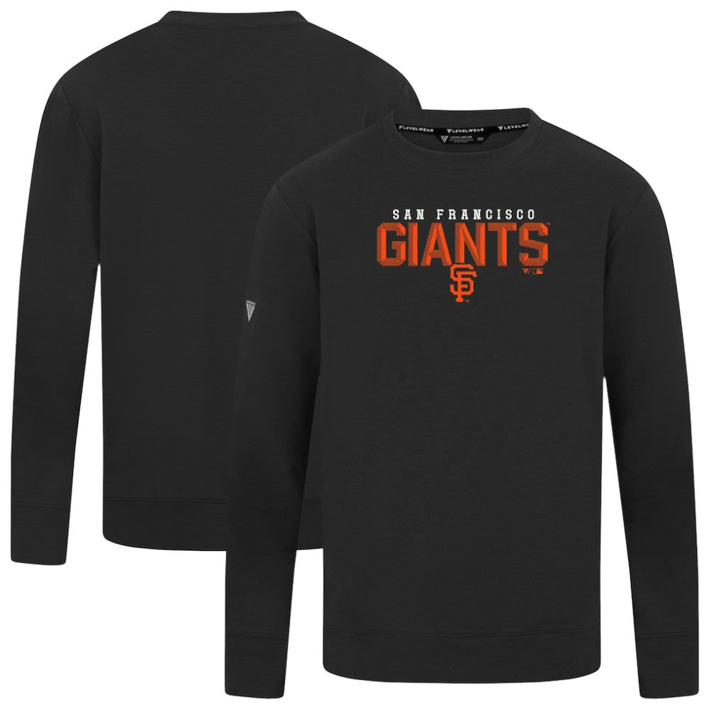 San Francisco Giants Levelwear Mandate Carve Tri-Blend Sweatshirt - Black