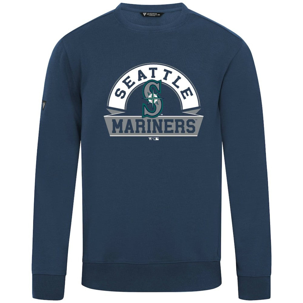 Seattle Mariners Levelwear Zane Banner Arch Sweatshirt - Navy
