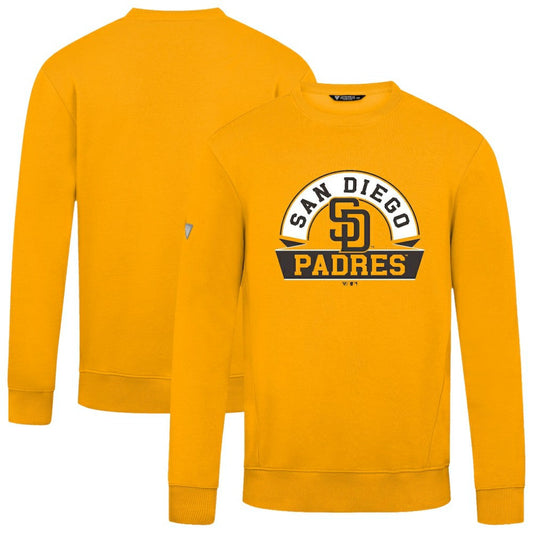 San Diego Padres Levelwear Zane Banner Arch Sweatshirt - Gold