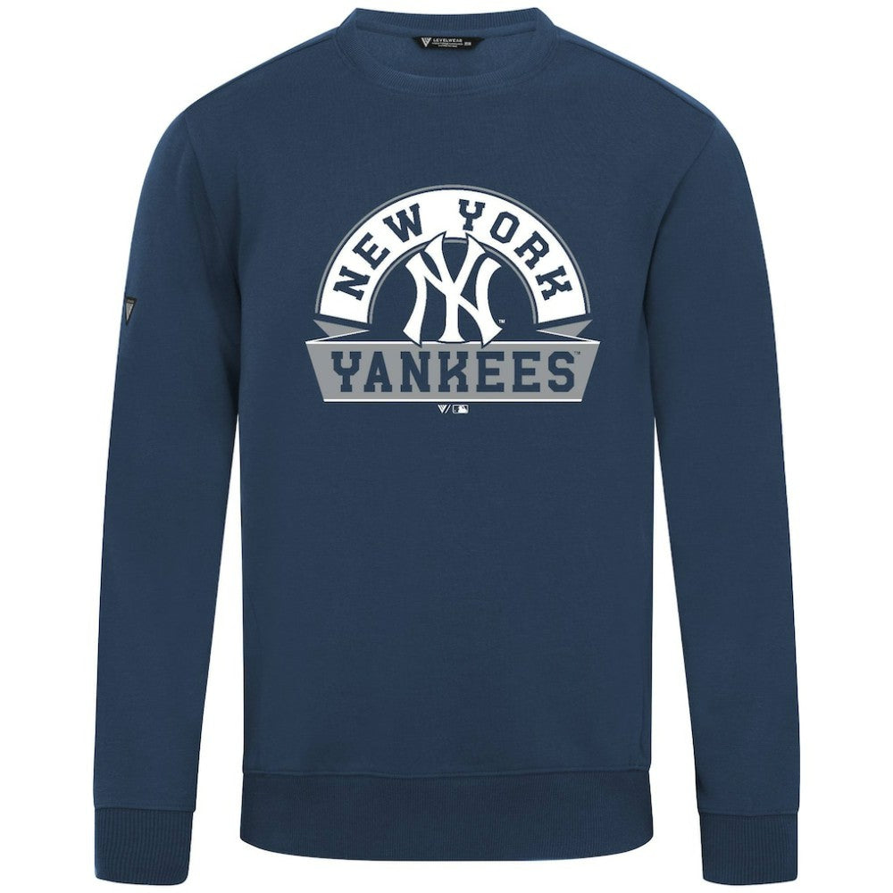 New York Yankees Levelwear Zane Banner Arch Sweatshirt - Navy
