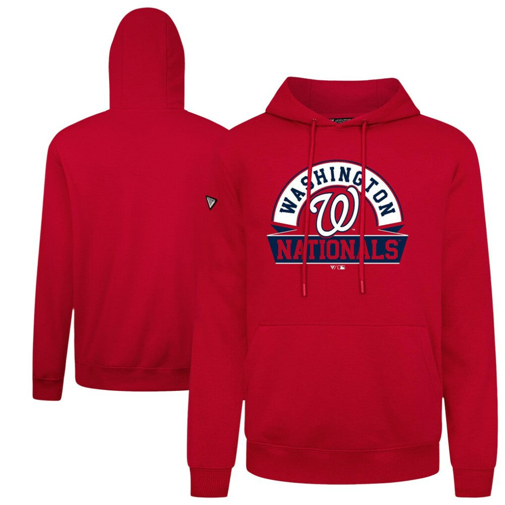 Washington Nationals Levelwear Podium Banner Arch Hoodie - Red