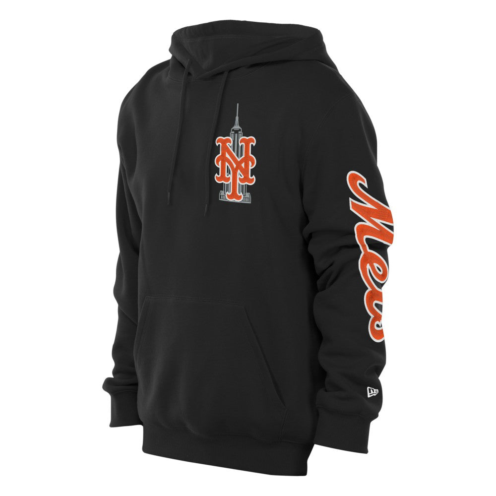 New York Mets Empire State Building Fleece Hoodie - Black | New Era