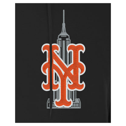 New York Mets Empire State Building Fleece Hoodie - Black | New Era