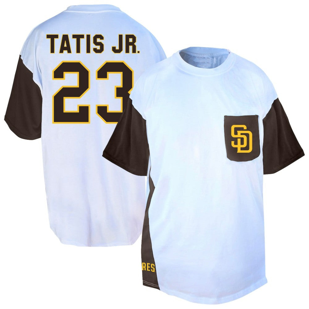 Fernando Tatis Jr. San Diego Padres Profile Big & Tall Player Name & Number T-Shirt - White/Brown