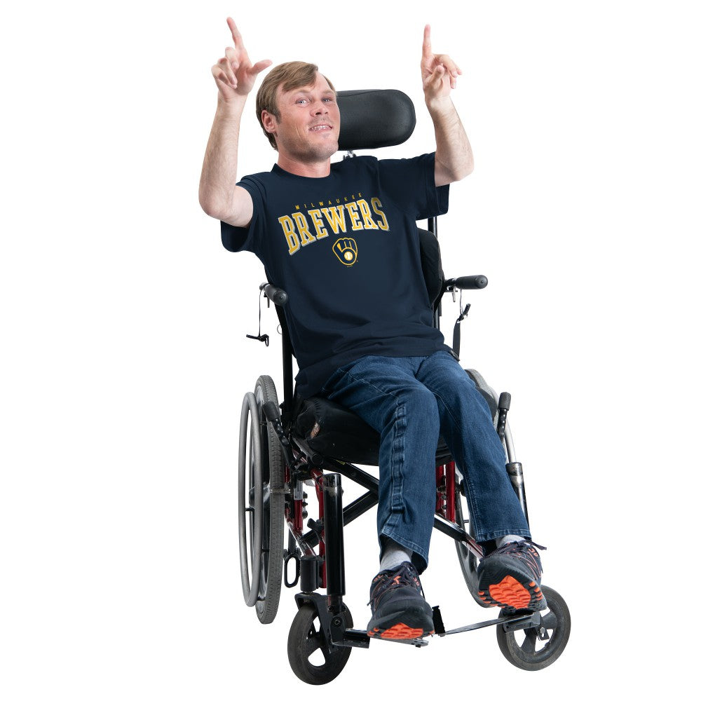 Milwaukee Brewers G-III Sports by Carl Banks Adaptive Classic Team Spirit T-Shirt - Navy
