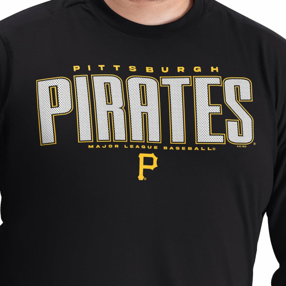 Pittsburgh Pirates G-III Sports by Carl Banks Adaptive Long Sleeve T-Shirt - Black