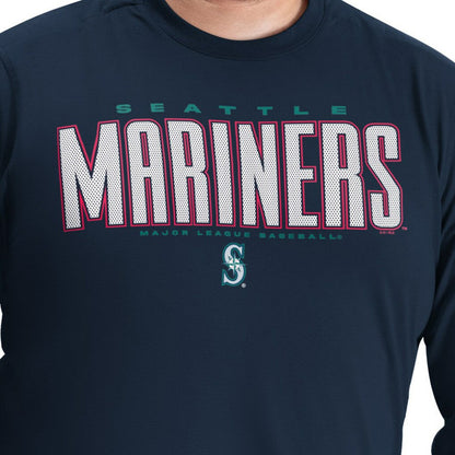 Seattle Mariners G-III Sports by Carl Banks Adaptive Long Sleeve T-Shirt - Navy