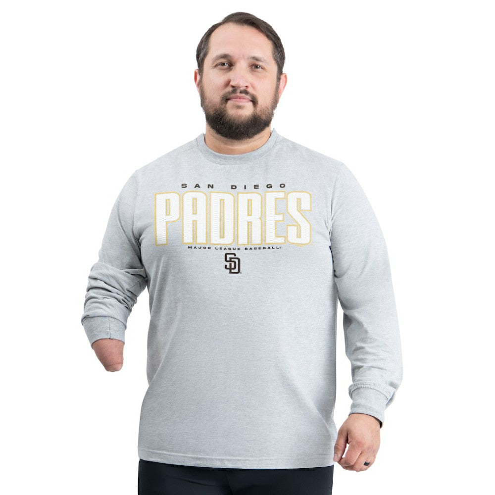 San Diego Padres G-III Sports by Carl Banks Adaptive Long Sleeve T-Shirt - Gray