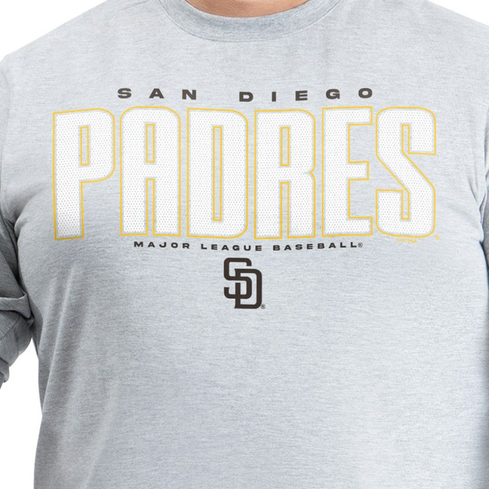 San Diego Padres G-III Sports by Carl Banks Adaptive Long Sleeve T-Shirt - Gray