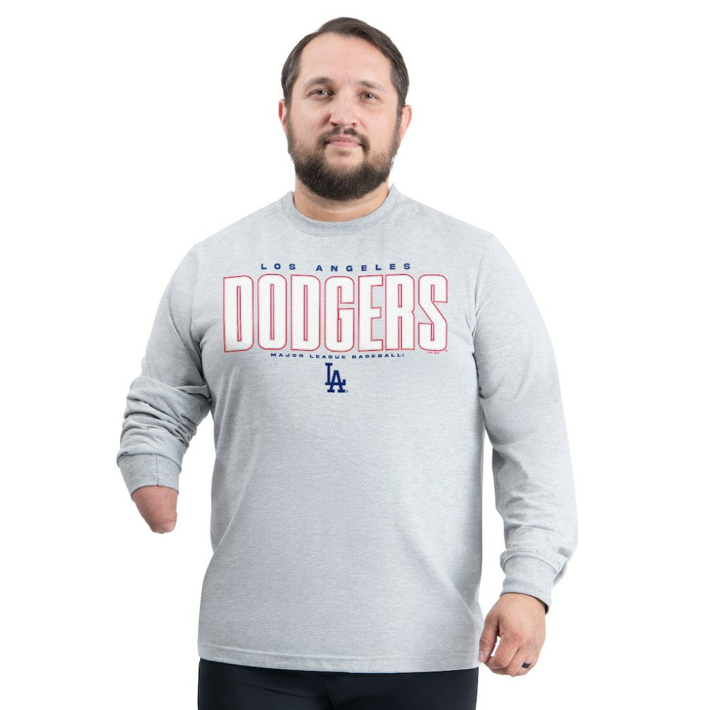 Los Angeles Dodgers G-III Sports by Carl Banks Adaptive Long Sleeve T-Shirt - Gray