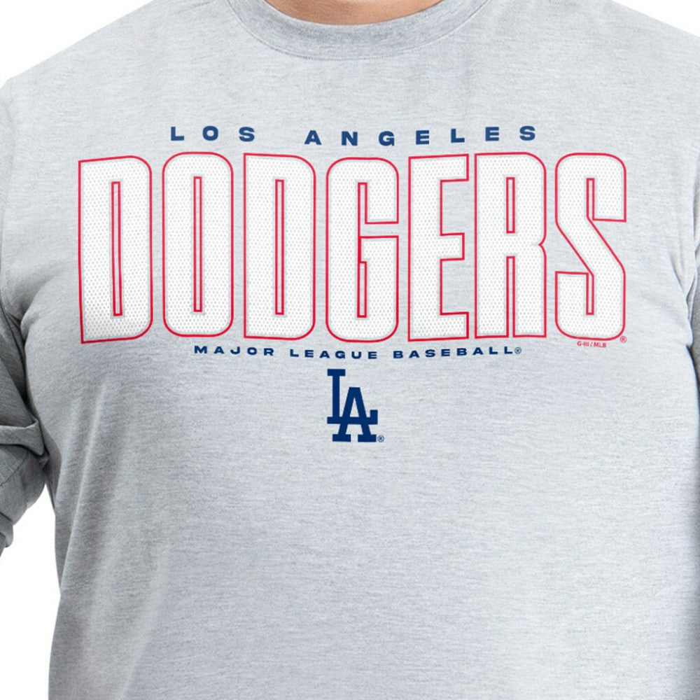 Los Angeles Dodgers G-III Sports by Carl Banks Adaptive Long Sleeve T-Shirt - Gray
