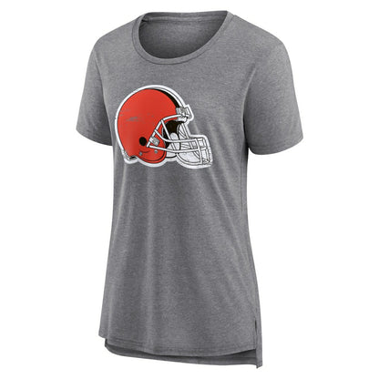 Cleveland Browns Women's Heritage Custom Name & Number Tri-Blend T-Shirt - Gray cheap