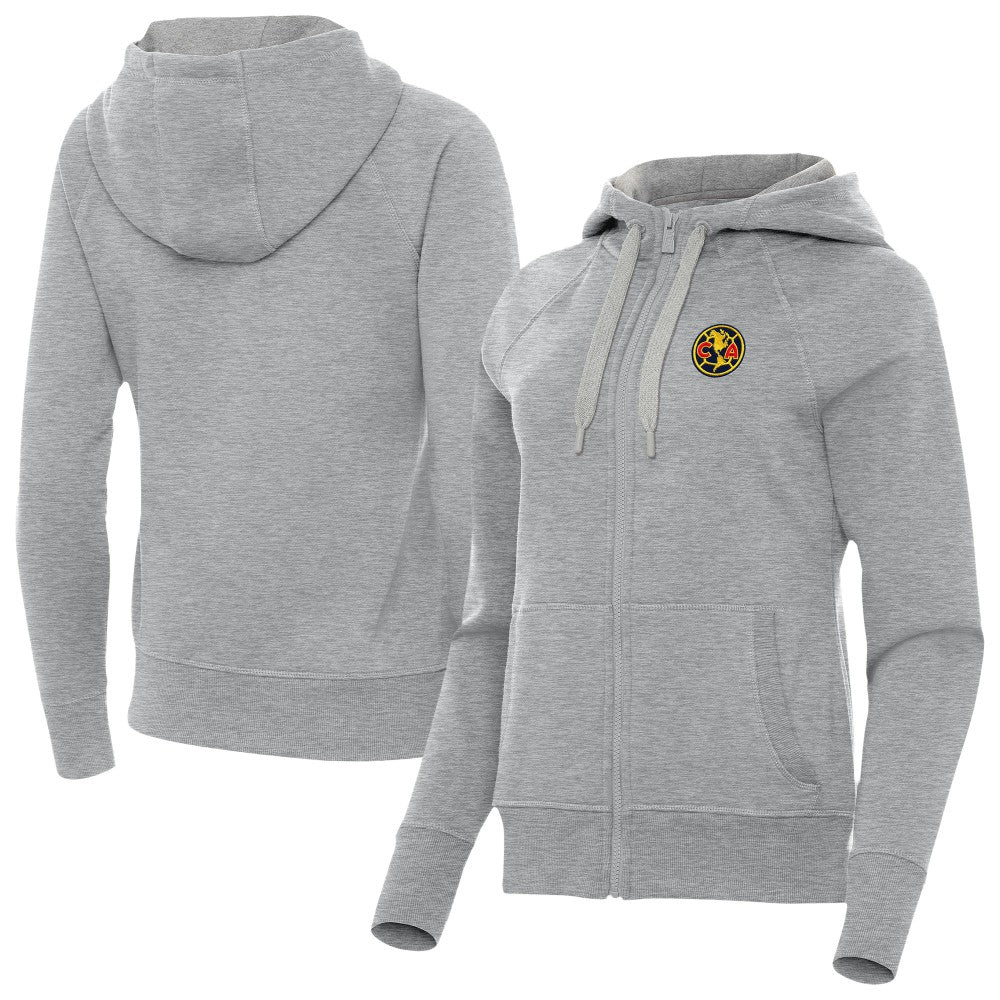 Club America Antigua Women's Takeover Full-Zip Hoodie - Heather Gray cheap
