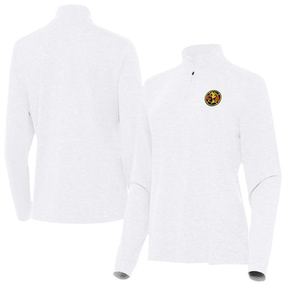 Club America Antigua Women's Master Quarter-Zip Pullover - White sale
