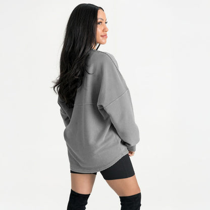 Chicago Bears Gameday Couture Women's Oversized Pure Motion Corded Sweatshirt - Gray cheap