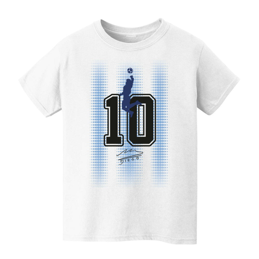 Diego Maradona Argentina National Team Vive La Fete Youth Number & Signature T-Shirt - White on sale