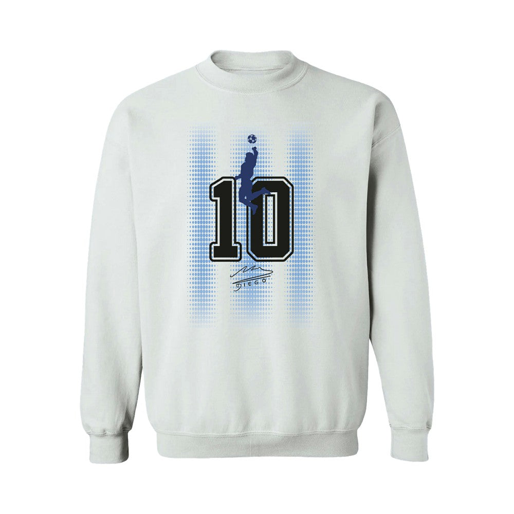 Diego Maradona Argentina National Team Vive La Fete Women's Number & Signature Sweatshirt - White sale