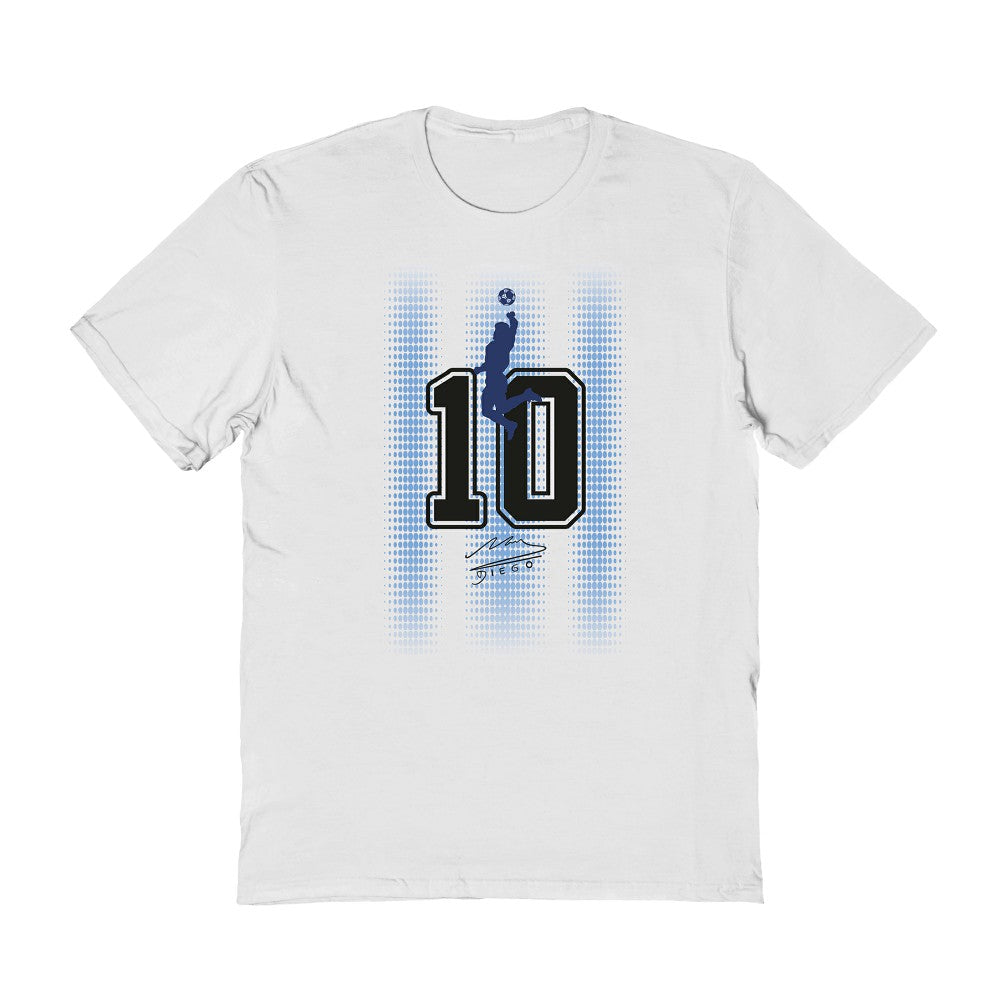 Diego Maradona Argentina National Team Vive La Fete Women's Number & Signature T-Shirt - White discount