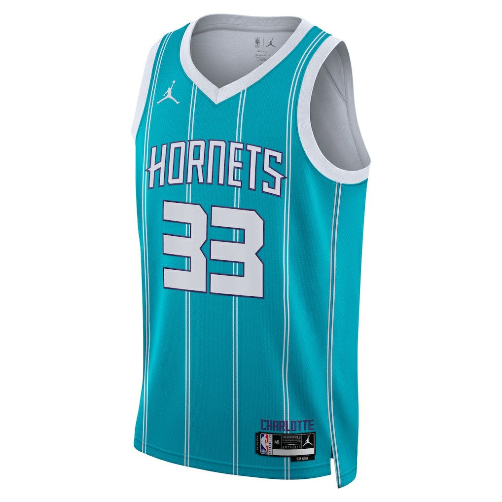 Liam McNeeley Charlotte Hornets Jordan Brand Unisex Swingman Jersey - Teal - Icon Edition discount