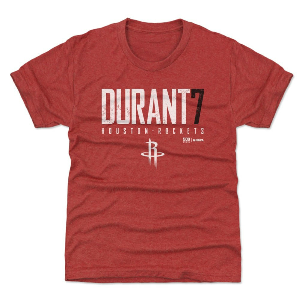 Kevin Durant Houston Rockets 500 Level Youth Elite Name & Number T-Shirt - Red on sale