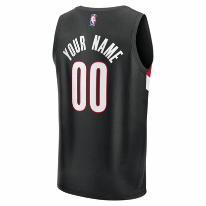 Portland Trail Blazers Fast Break Replica Custom Jersey - Icon Edition - Black | Fanatics discount