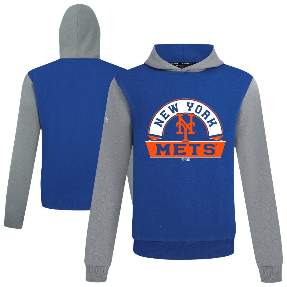 New York Mets Levelwear Throwback Ultimate Banner Arch Hoodie - Royal