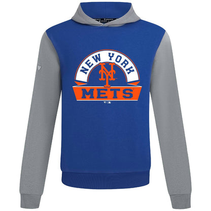 New York Mets Levelwear Throwback Ultimate Banner Arch Hoodie - Royal