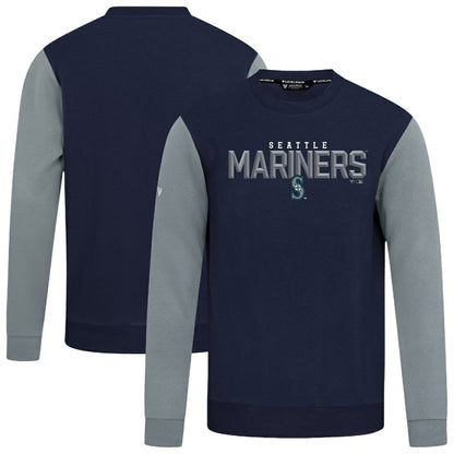 Seattle Mariners Levelwear Throwback Ultimate Carve Sweatshirt - College Navy