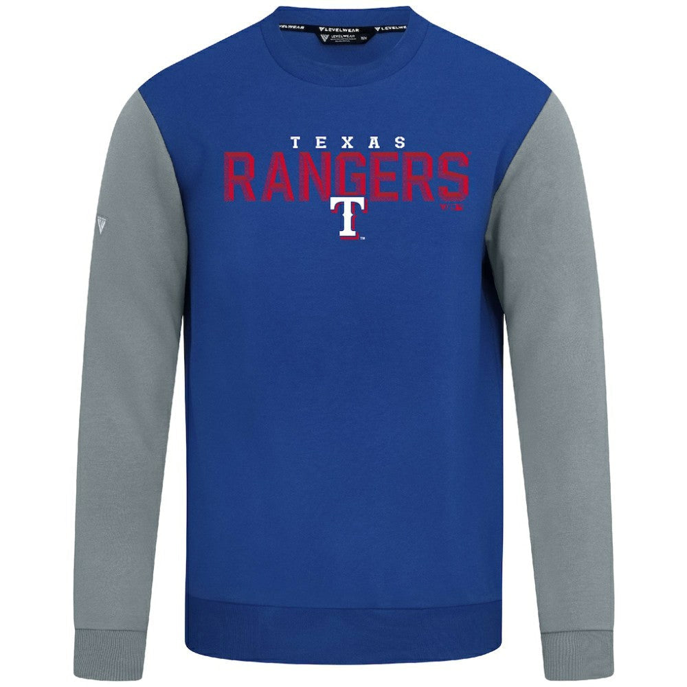 Texas Rangers Levelwear Throwback Ultimate Carve Sweatshirt - Royal