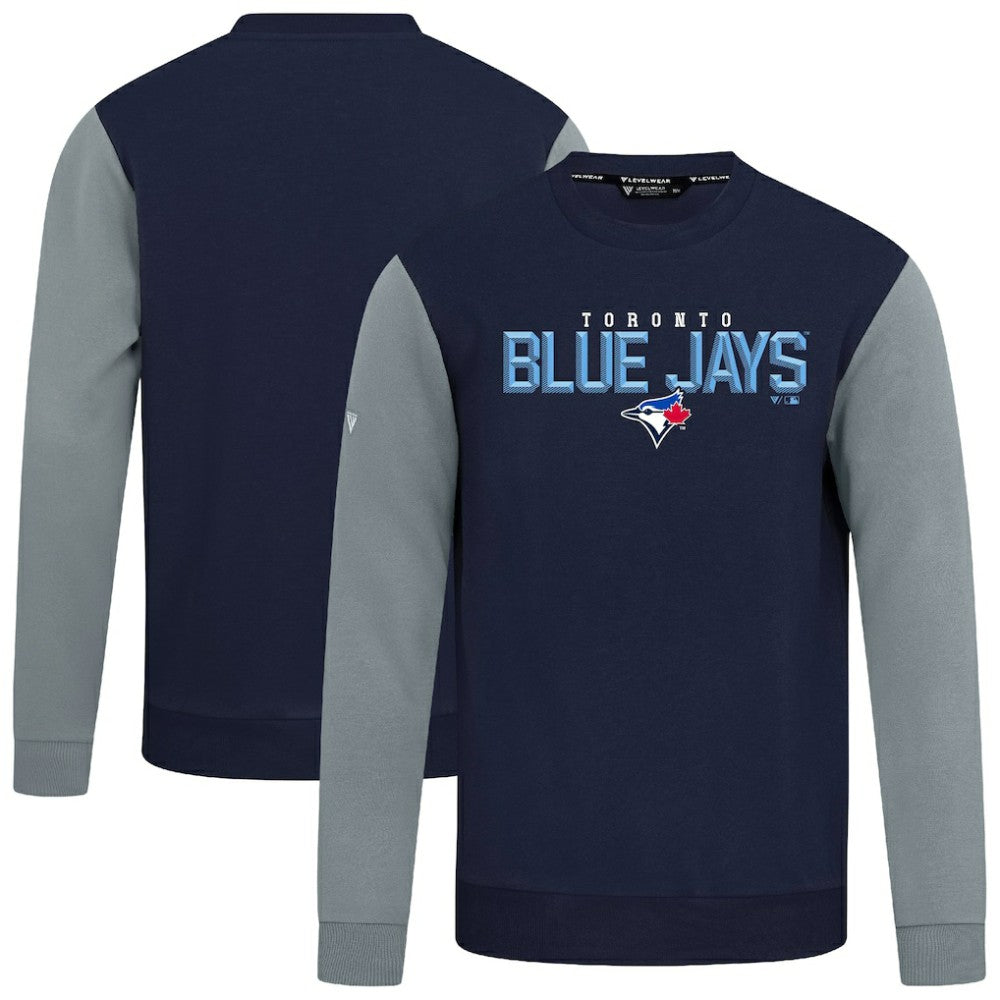 Toronto Blue Jays Levelwear Throwback Ultimate Carve Sweatshirt - Navy