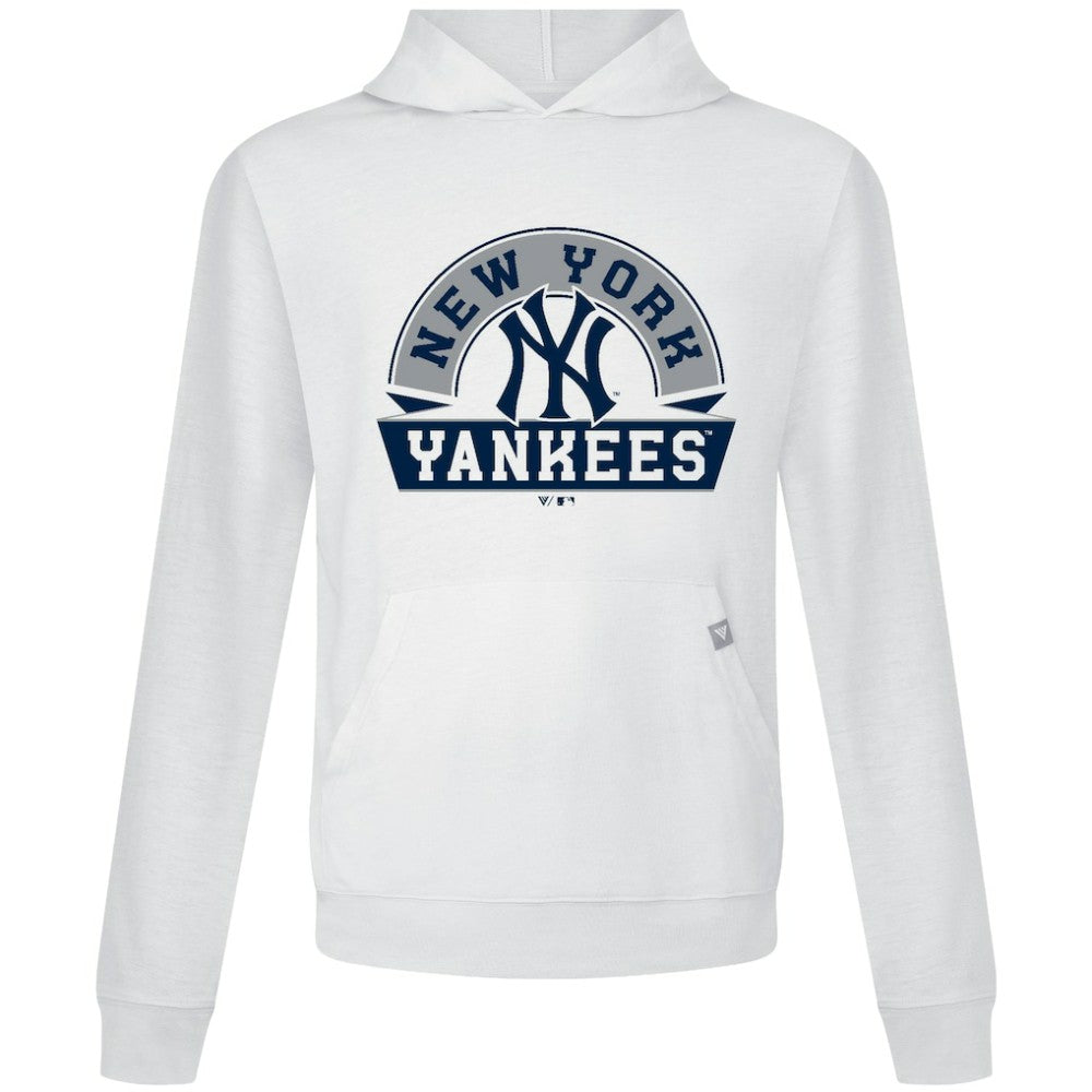 New York Yankees Levelwear Relay Banner Arch Pullover Hoodie - White