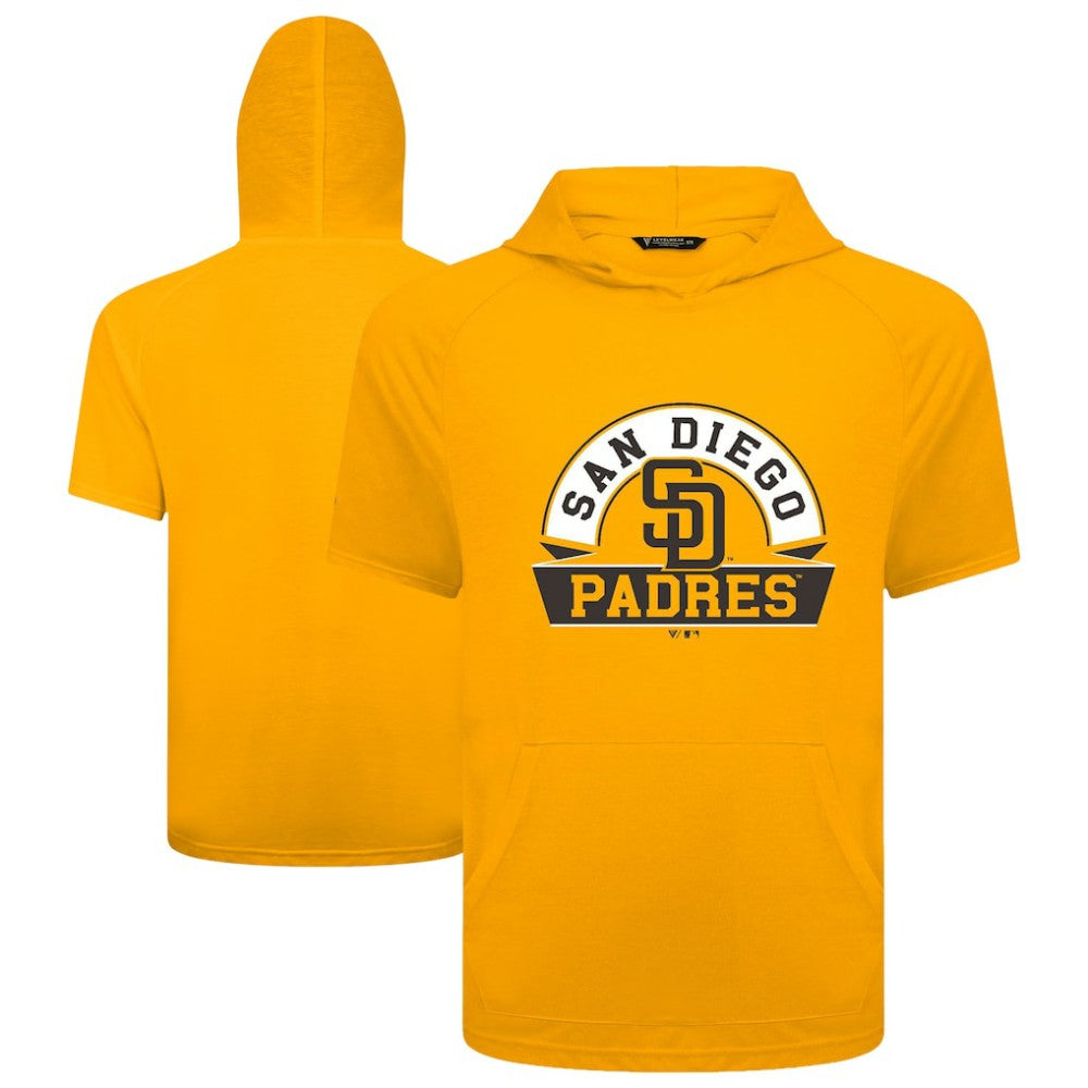 San Diego Padres Levelwear Phase Banner Arch Hoodie T-Shirt - Gold