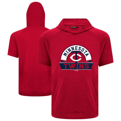 Minnesota Twins Levelwear Phase Banner Arch Hoodie T-Shirt - Red