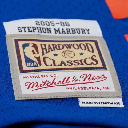 Stephon Marbury New York Knicks 2005/06 Hardwood Classics Swingman Jersey - Blue | Mitchell & Ness discount