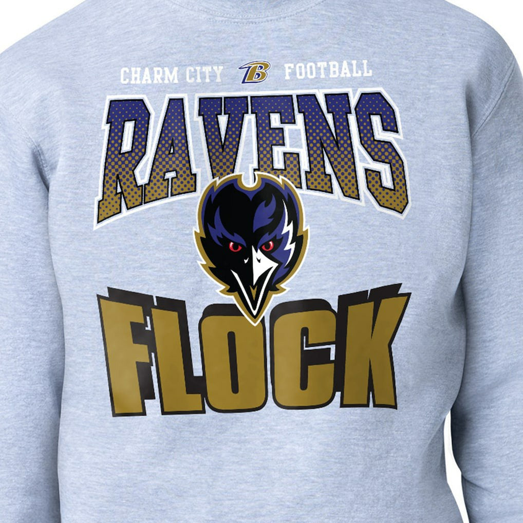 Baltimore Ravens Starter Comic Style Sweatshirt - Gray discount