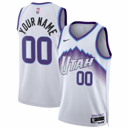Utah Jazz Unisex Swingman Custom Jersey - Association Edition - White | Nike cheap