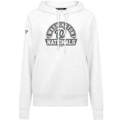 Washington Nationals Levelwear Women's Adorn Banner Arch Hoodie - White