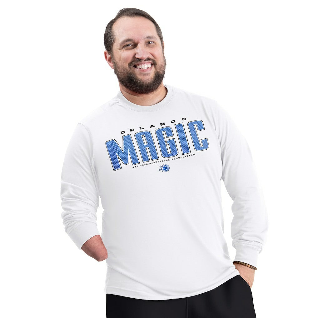Orlando Magic G-III Sports by Carl Banks Adaptive Printed Mesh Effect Long Sleeve T-Shirt - White outlet