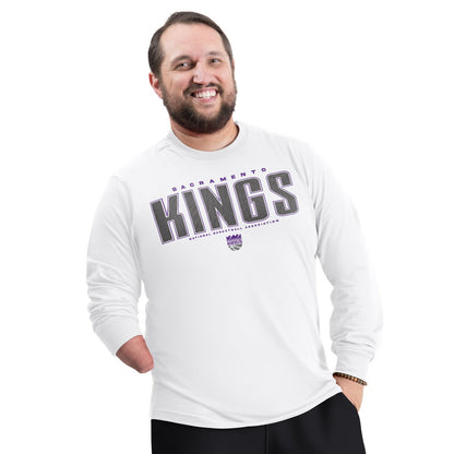 Sacramento Kings G-III Sports by Carl Banks Adaptive Printed Mesh Effect Long Sleeve T-Shirt - White shop