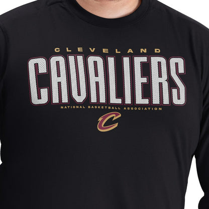 Cleveland Cavaliers G-III Sports by Carl Banks Adaptive Printed Mesh Effect Long Sleeve T-Shirt sale - Black on sale