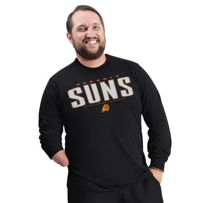 Phoenix Suns G-III Sports by Carl Banks Adaptive Printed Mesh Effect Long Sleeve T-Shirt - Black sale