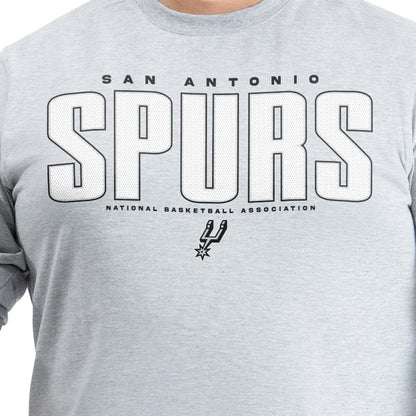 San Antonio Spurs G-III Sports by Carl Banks Adaptive Printed Mesh Effect Long Sleeve T-Shirt - Gray discount