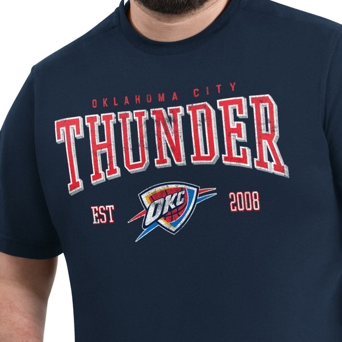 Oklahoma City Thunder G-III Sports by Carl Banks Adaptive Classic Team Spirit Short Sleeve T-Shirt - Navy for sale