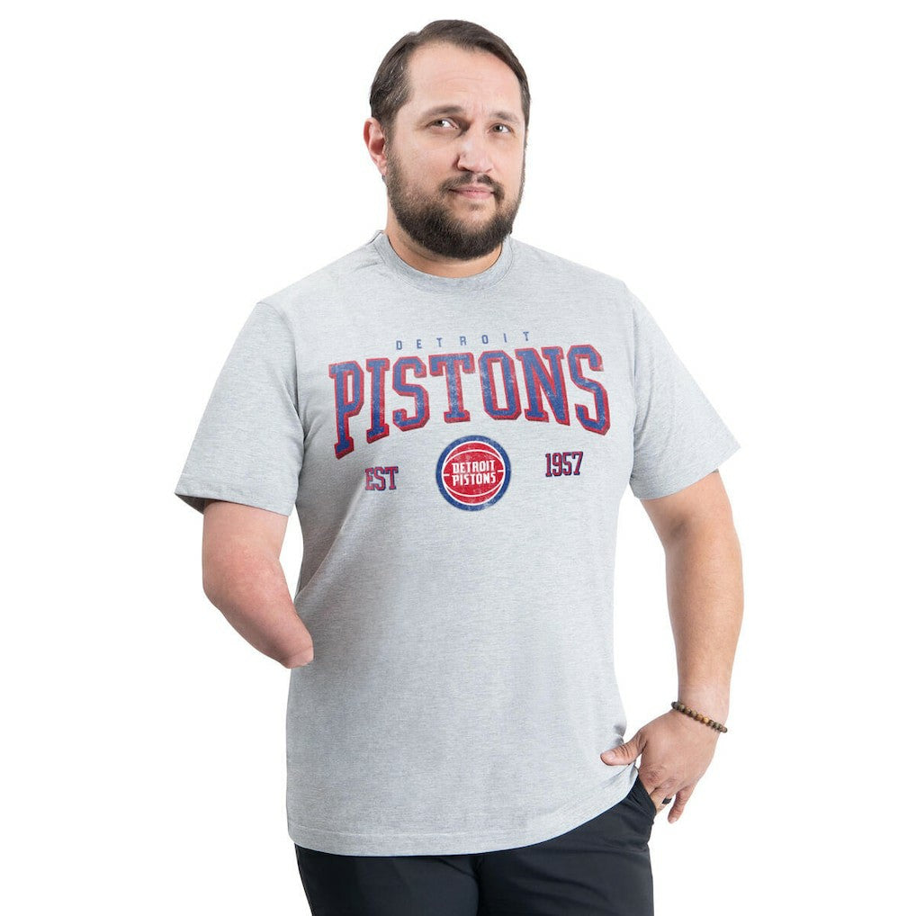 Detroit Pistons G-III Sports by Carl Banks Adaptive Classic Team Spirit Short Sleeve T-Shirt sale - Gray cheap