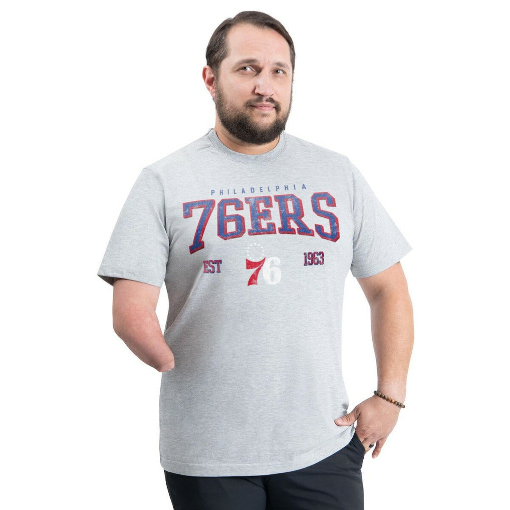 Philadelphia 76ers G-III Sports by Carl Banks Adaptive Classic Team Spirit Short Sleeve T-Shirt - Gray shop