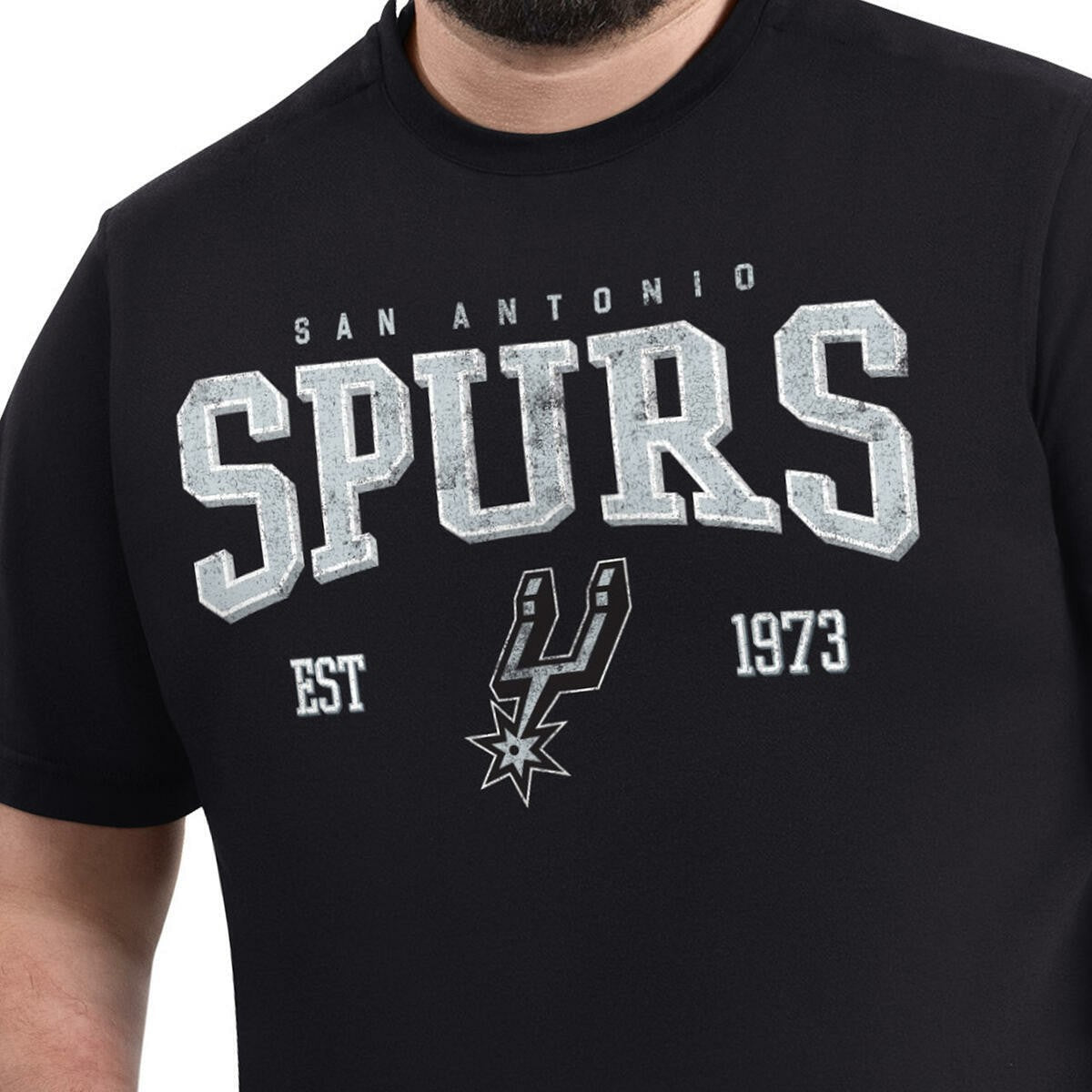 San Antonio Spurs G-III Sports by Carl Banks Adaptive Classic Team Spirit Short Sleeve T-Shirt - Black shop