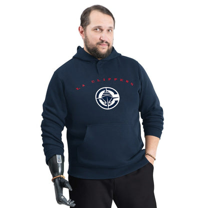 LA Clippers G-III Sports by Carl Banks Adaptive Team Arc Fleece Hoodie - Navy sale