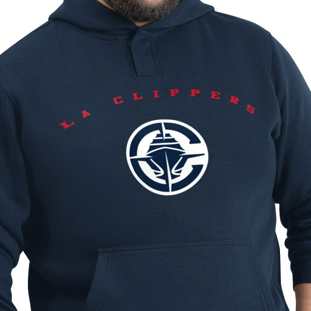 LA Clippers G-III Sports by Carl Banks Adaptive Team Arc Fleece Hoodie - Navy sale