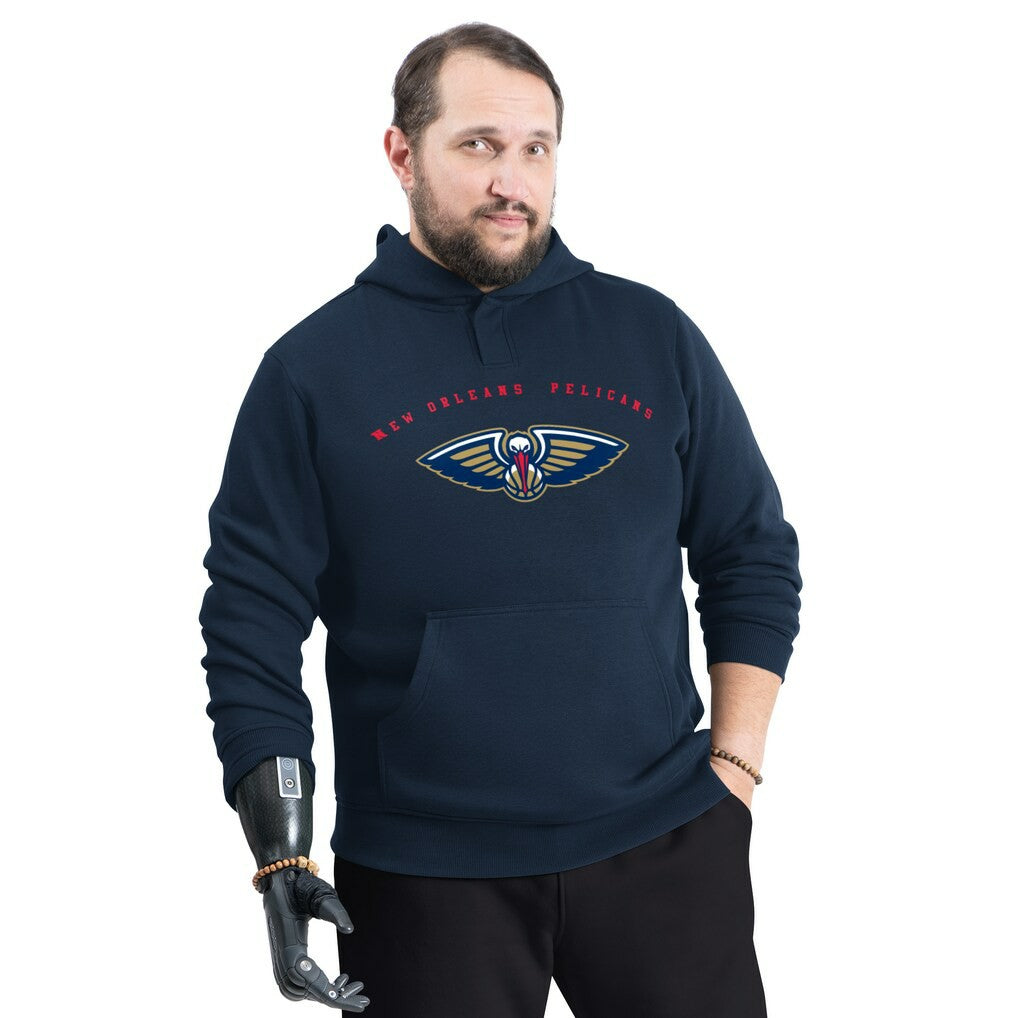 New Orleans Pelicans G-III Sports by Carl Banks Adaptive Team Arc Fleece Hoodie - Navy for sale