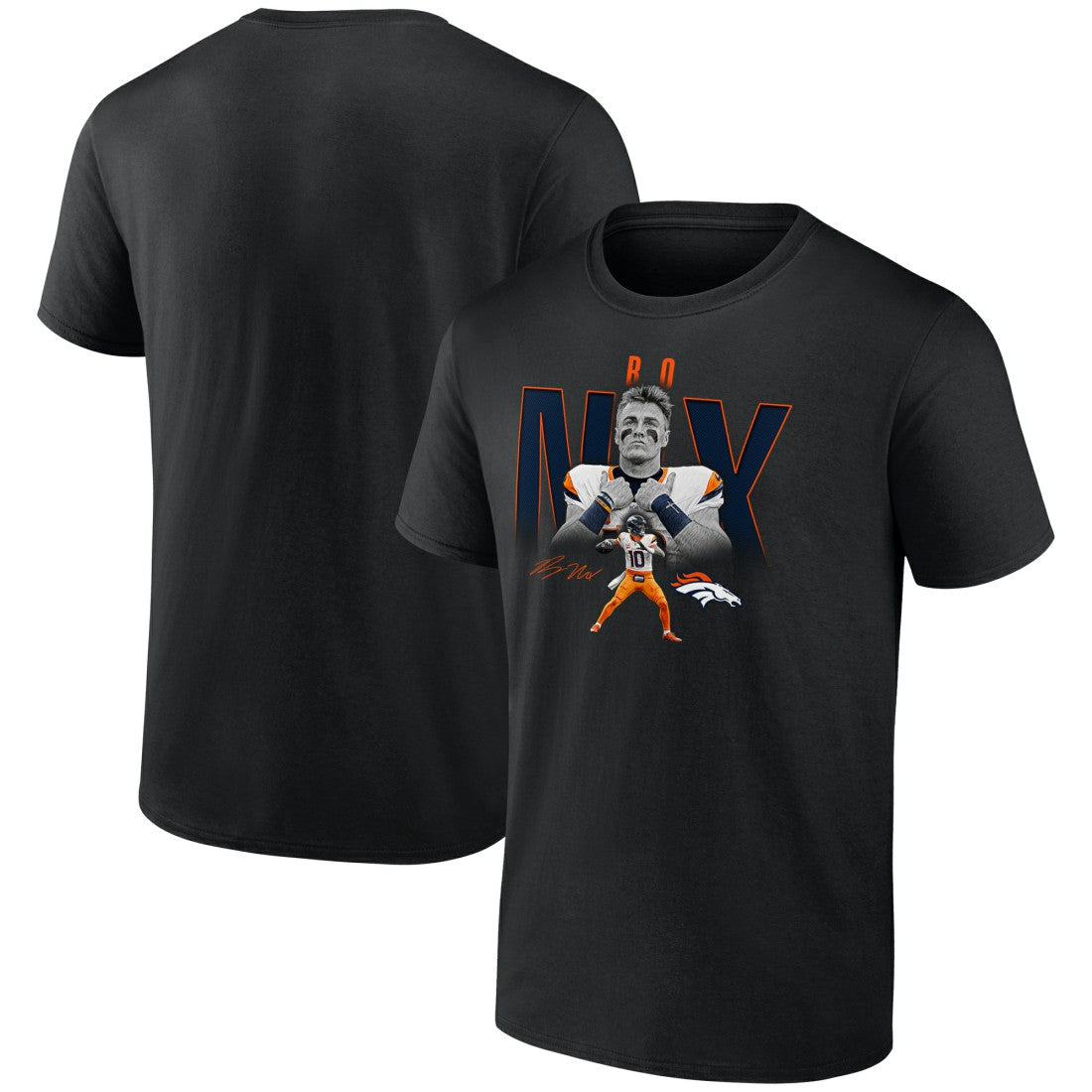 Bo Nix Denver Broncos Humble Shadow Player Graphic T-Shirt - Black discount